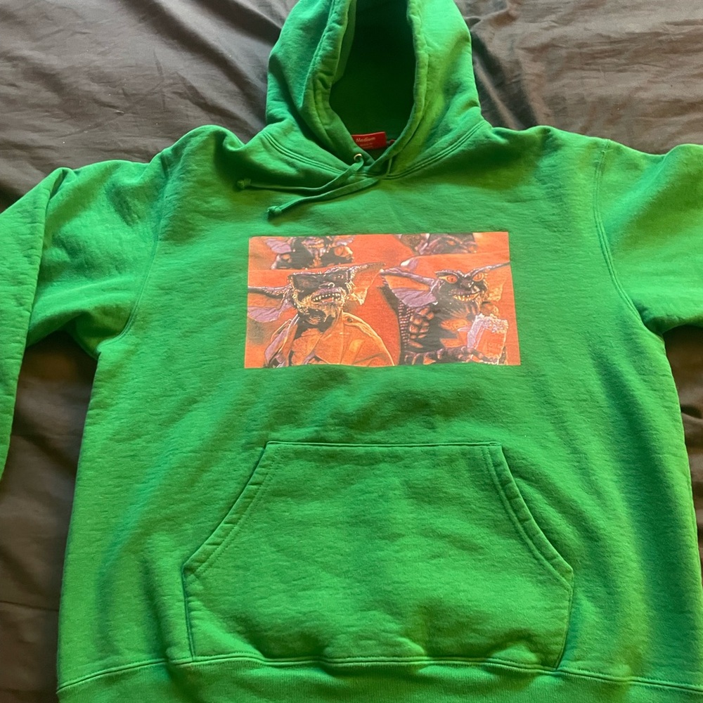 Supreme x Gremlins Green Hoodie with Gremlins Graphic